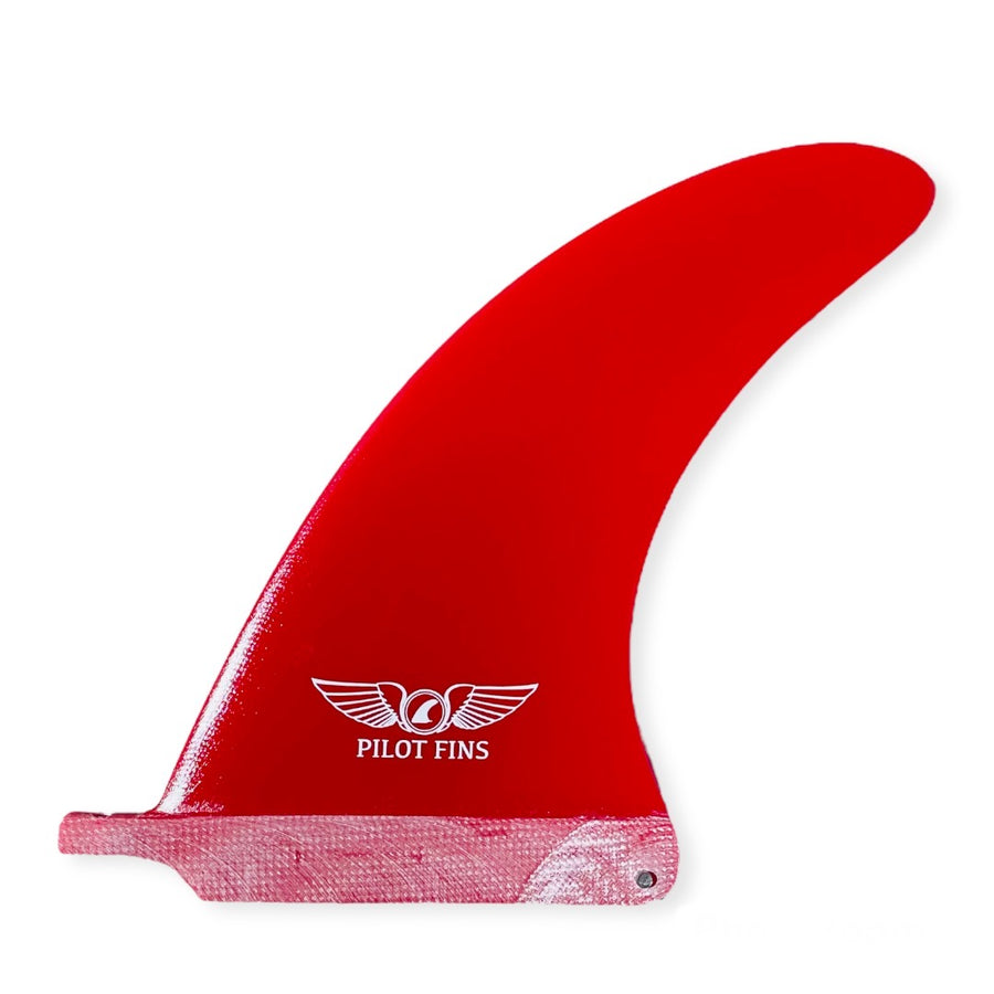 Pilot Fins  7.5" Classic Longboard Fin - Red