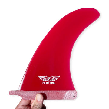 Pilot Fins  8" Classic Longboard Fin - Red