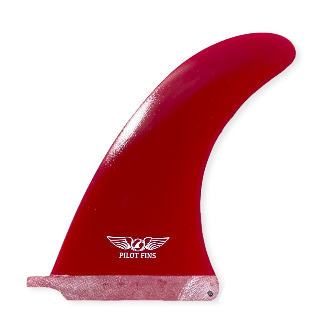 Pilot Fins  8" Classic Longboard Fin - Red