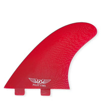 Pilot Fins - Twin Fins (FCS 1) + Trailer Fin - Red