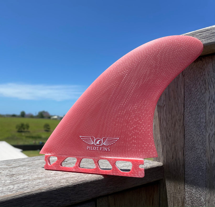 Pilot Fins - Twin Fins (Futures) + Trailer Fin - Red
