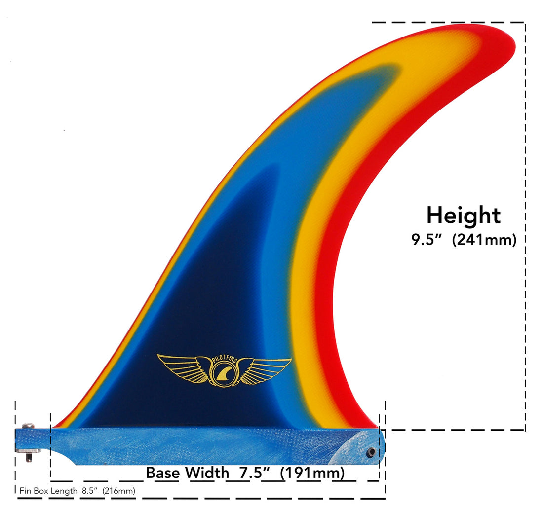 Pilot Fins - 9.5" Hercules - Multi Colour