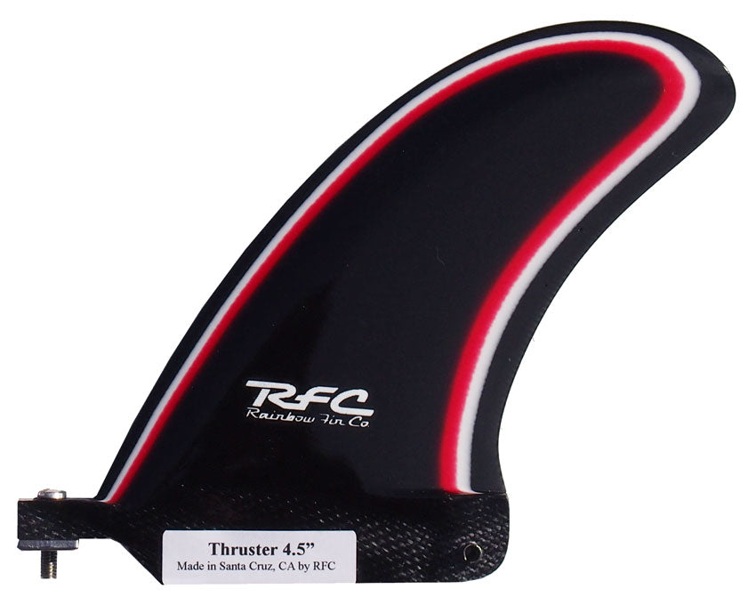 Rainbow Fins - 4.5" Thruster - Black/Red Multi