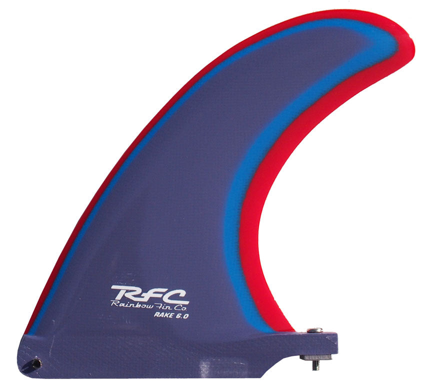 Rainbow Fins - 6" Rake - Purple Multi Colour