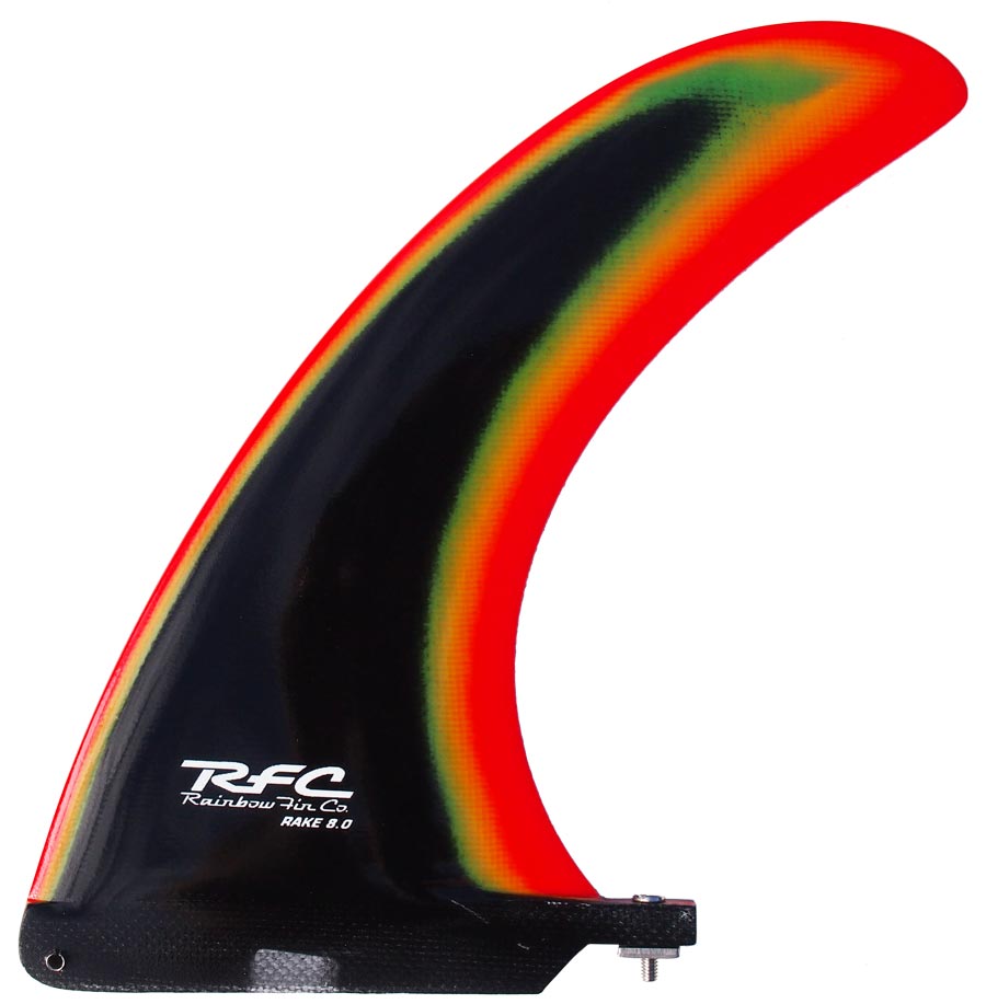 Rainbow Fins - 8" Rake - Black/Red