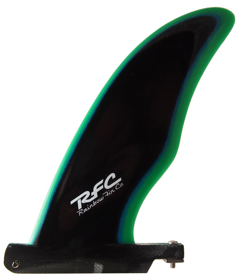 Rainbow Fins - 7.75" Cutaway - Black/Green