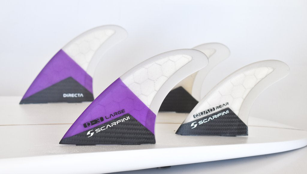 Scarfini Fins - D3-Quad (FCS) - Purple - Large
