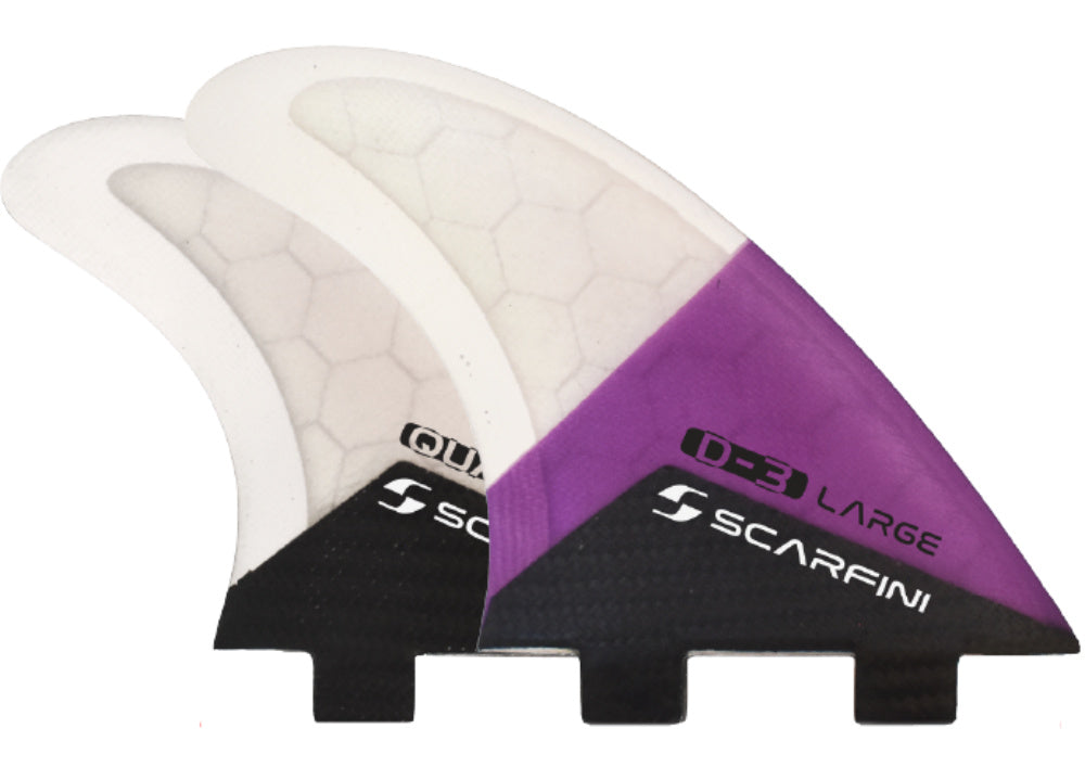 Scarfini Fins - D3-Quad (FCS) - Purple - Large