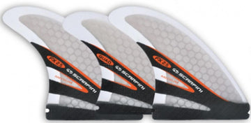 Scarfini Fins - FX2.5 Tri-Quad(5 Fin) - Futures - Red - Medium