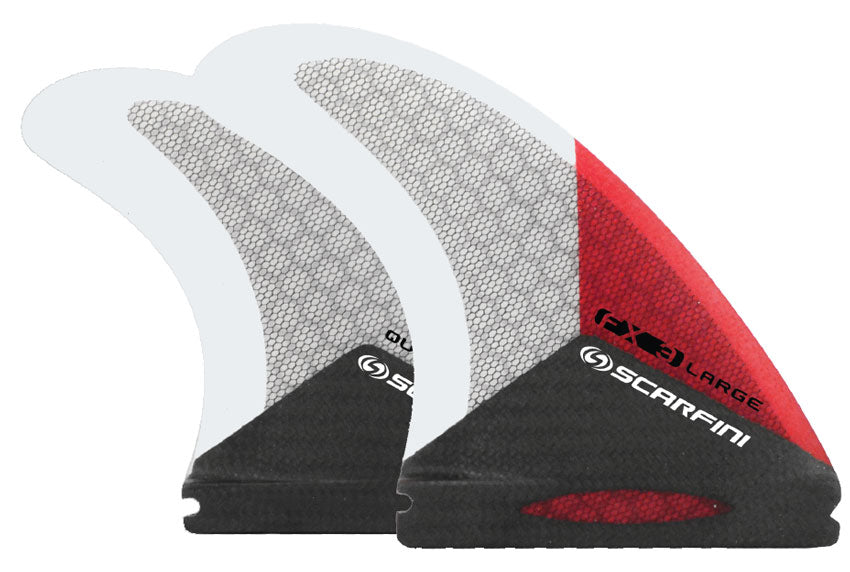 Scarfini Fins - FX3 Quad (Futures) - Red - Medium/Large