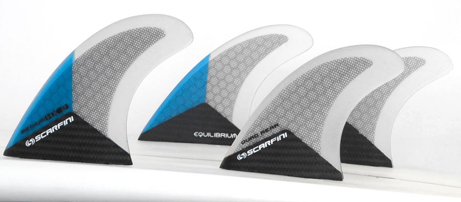 Scarfini Fins - HX2 - Quad (FCS) - Blue - Medium