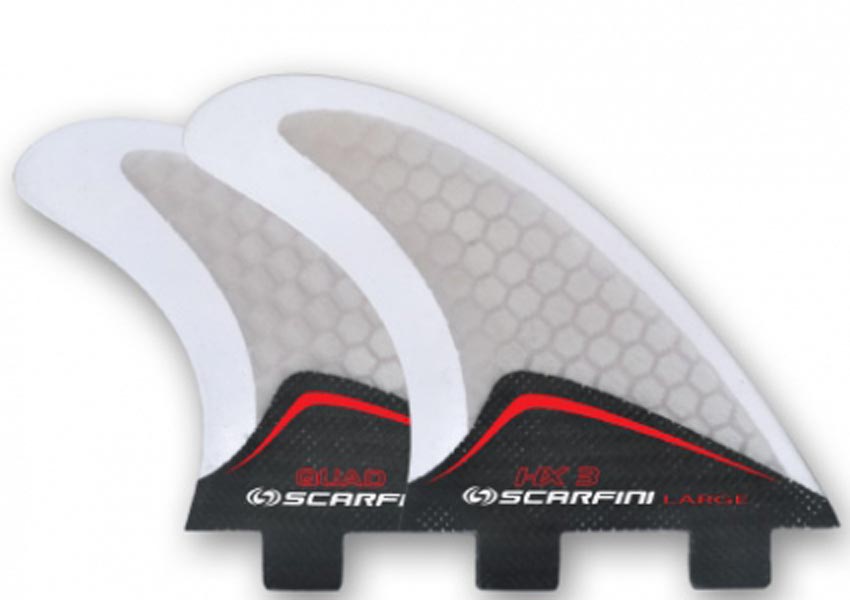 Scarfini Fins - HX3-Quad (FCS) - Red - M/Large