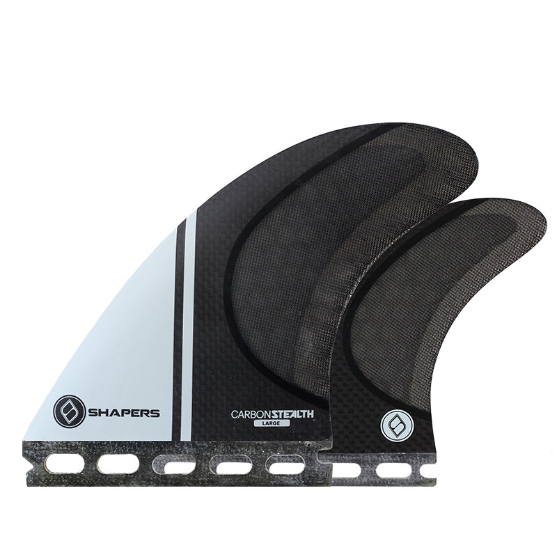 Shapers Fins - Stealth Quad (Futures) - White - Large
