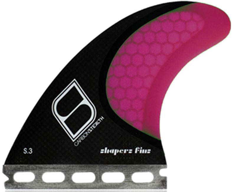 Shapers Fins - Stealth S3 (Future) - Pink - Small