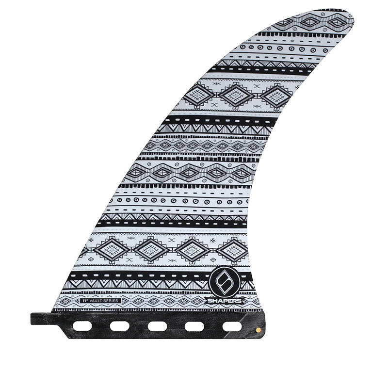Shapers Fins - 11" Hook - Aztec BW