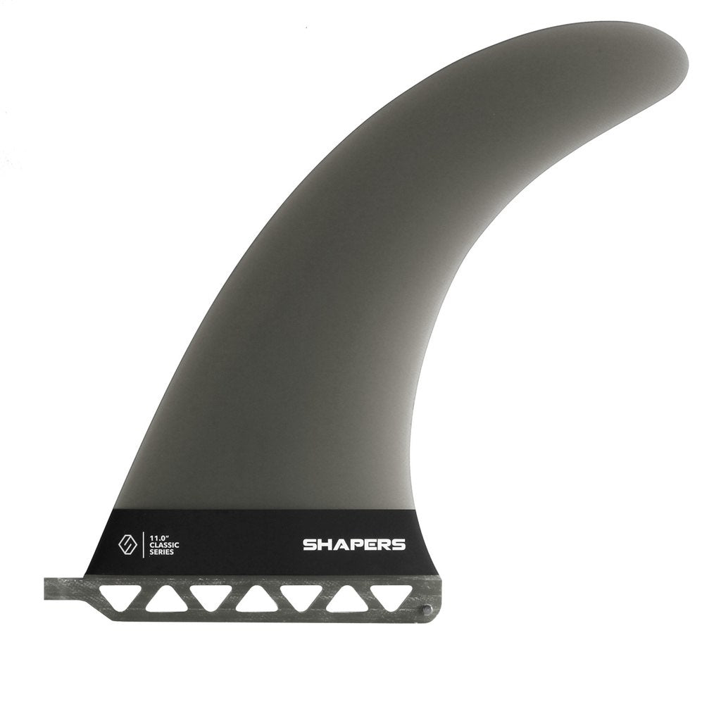 Shapers Fins - 11" Classic Dolphin - Smoke