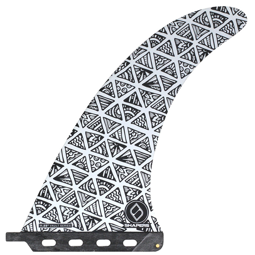 Shapers Fins - 11.25" Vault - White Print