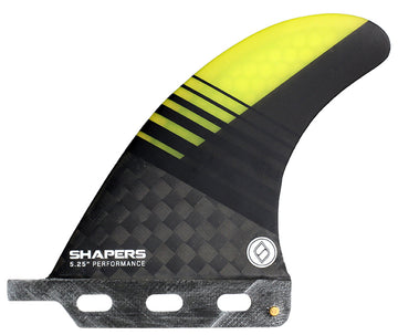 Shapers Fins - 5.25" Performance - Yellow - X-Large