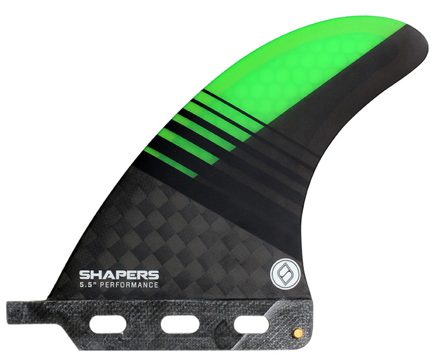 Shapers Fins - 5.5" Performance - Green - XX-Large