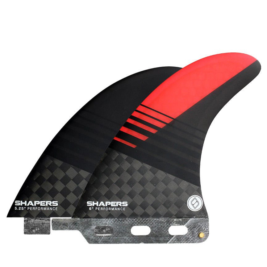 Shapers Fins - 6" Performance - 2+1(FCS) - 5.25" Sides