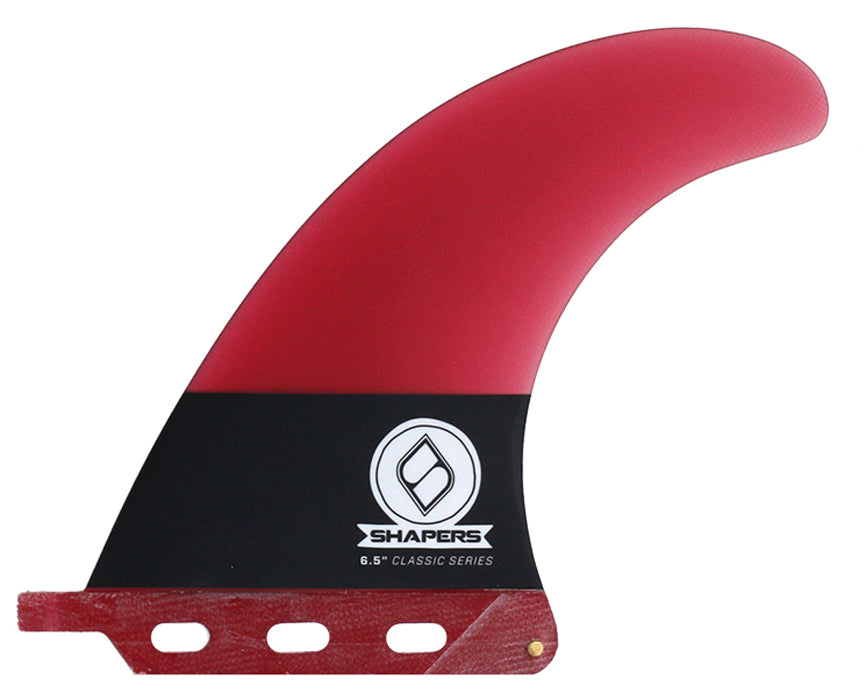 Shapers Fins - 6.5" Classic Dolphin - Red