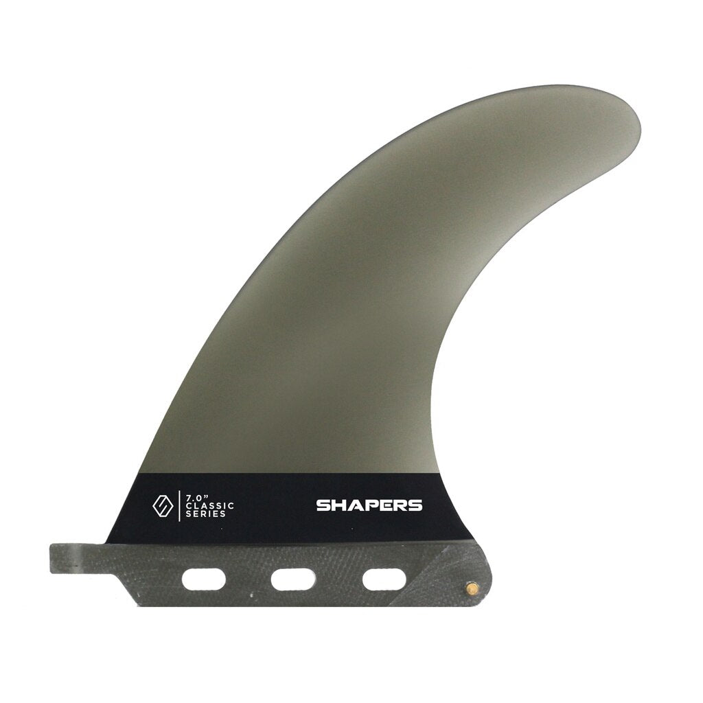 Shapers Fins - 7" Classic Dolphin - Smoke