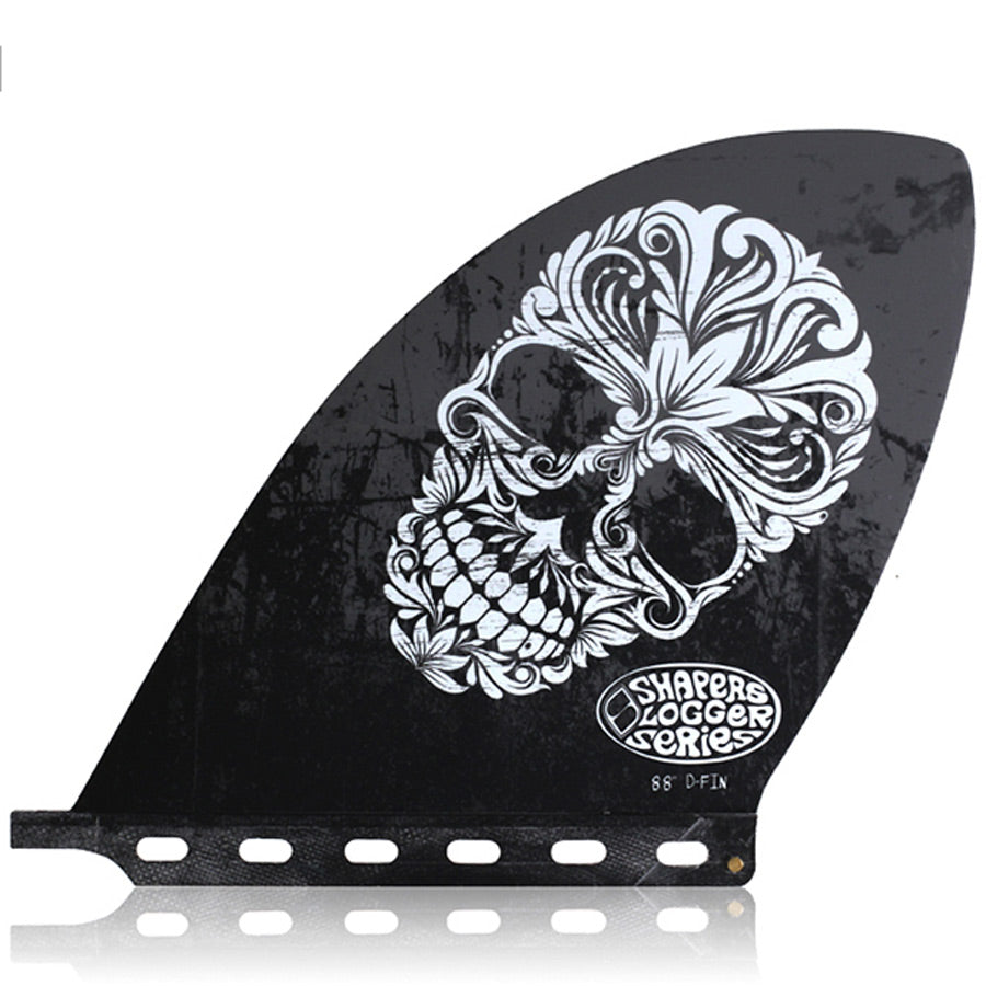 Shapers Fins - 8.8" D-Fin - Skull