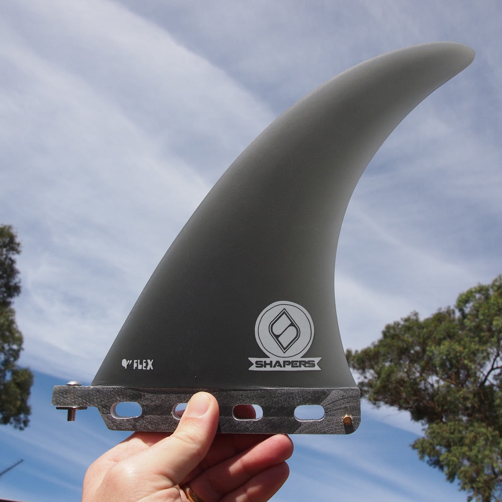 Shapers Fins - 9" Flex - Matte Smoke