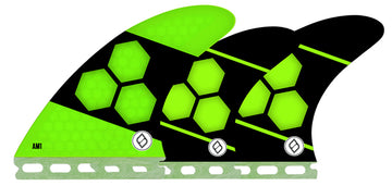 Shapers Fins - AM1 Tri-Quad-5 Fin (Future) - Green - Medium
