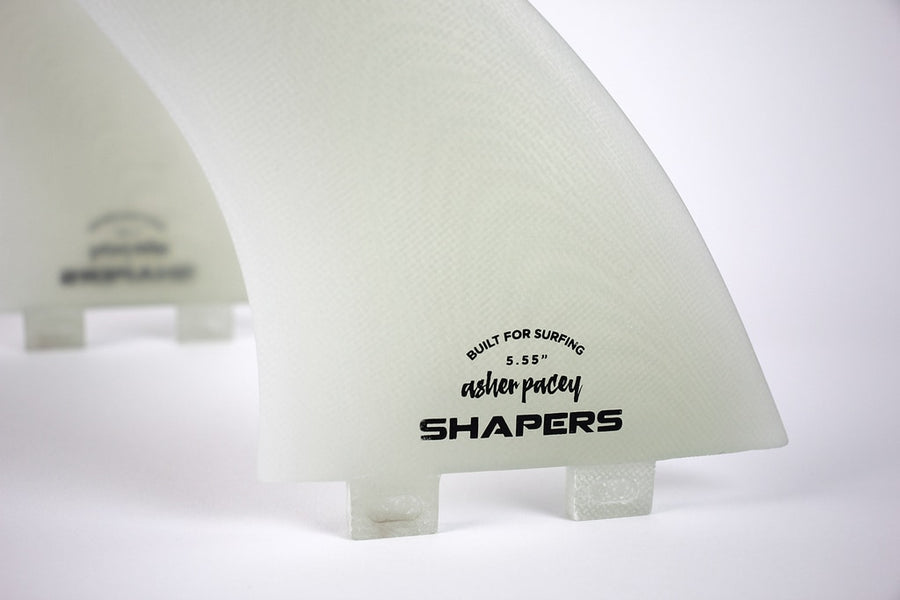 Shapers Fins - AP 5.55" Retro Keels (FCS 1) Asher Pacey - Natural
