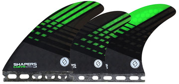 Shapers Fins - CARVN Tri-Quad-5 Fin (Futures) - Green - Medium/Large