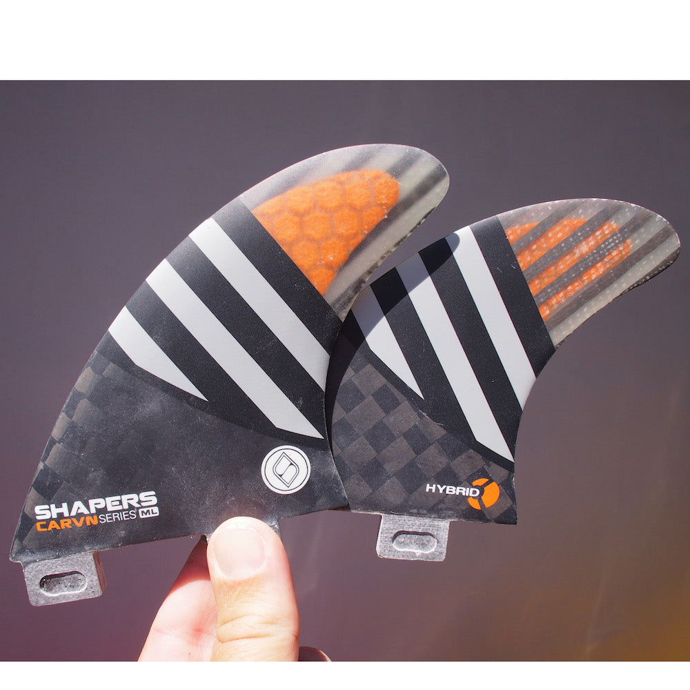 Shapers Fins - CARVN Quad Rears (FCS) - Orange - M/L