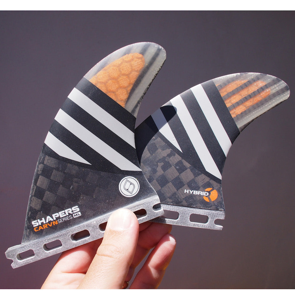 Shapers Fins - CARVN Quad Rears (Futures) - Orange - M/L