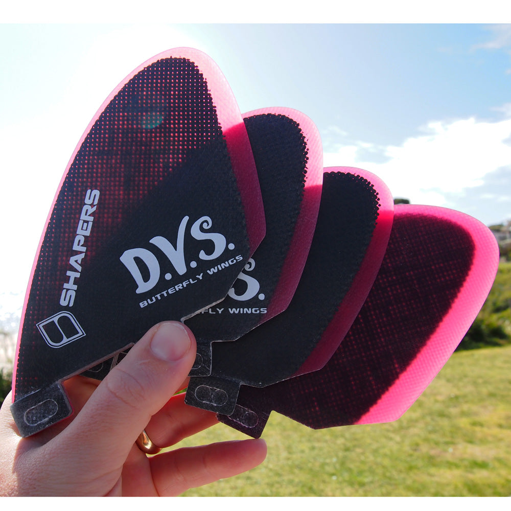 Shapers Fins - DVS Quad Butterfly Wings (FCS) Red