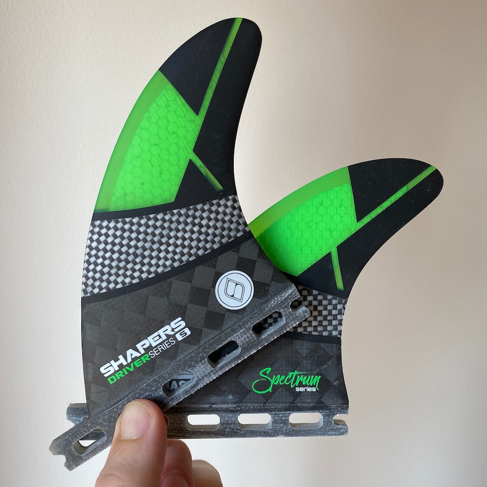 Shapers Fins - Driver QR Quad Rears (Futures) - Green