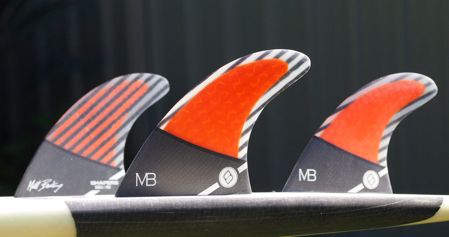 Shapers Fins - MB (FCS) Matt Banting - Orange - Small