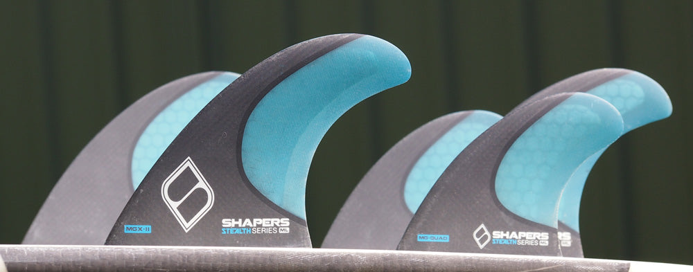 Shapers Fins - MG5 Tri-Quad-5 Fin (Futures) - Blue - Medium/Large