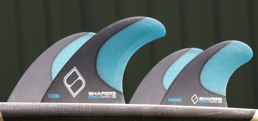 Shapers Fins - MG5 Tri-Quad-5 Fin (Futures) - Blue - Medium/Large