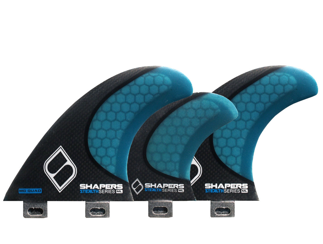 Shapers Fins - MG5 Tri-Quad-5 Fin (FCS) - Blue - Medium/Large