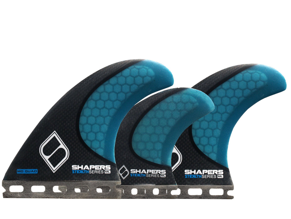Shapers Fins - MG5 Tri-Quad-5 Fin (Futures) - Blue - Medium/Large