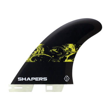 Shapers Fins - Medium/Large Core-Lite S2 - Yellow (FCS 2 Compatible)