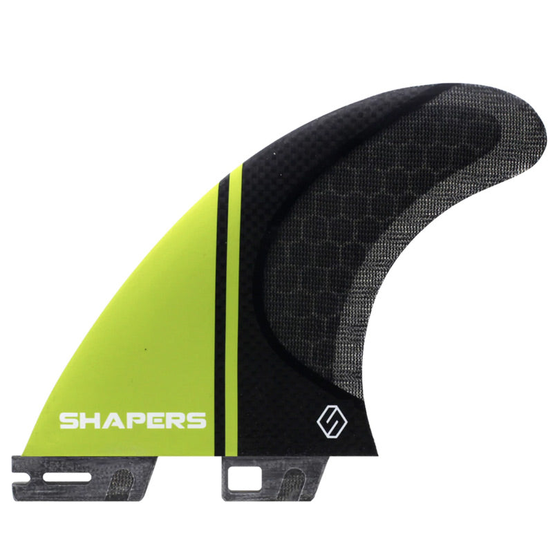 Shapers Fins - Medium Stealth S2 - Neon Lime (FCS 2 Compatible)