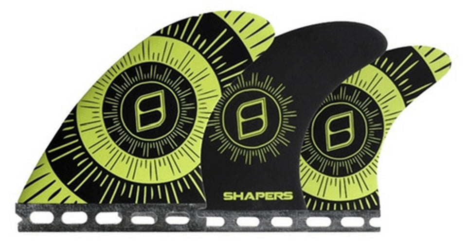 Shapers Fins - Pivot Tri-Quad-5 Fin (Futures) - Yellow - Small