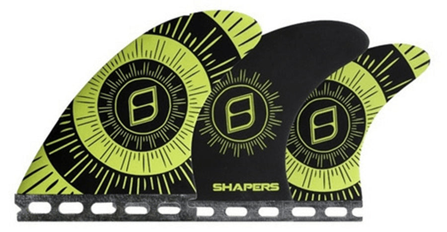 Shapers Fins - Pivot Tri-Quad-5 Fin (Futures) - Yellow - Small