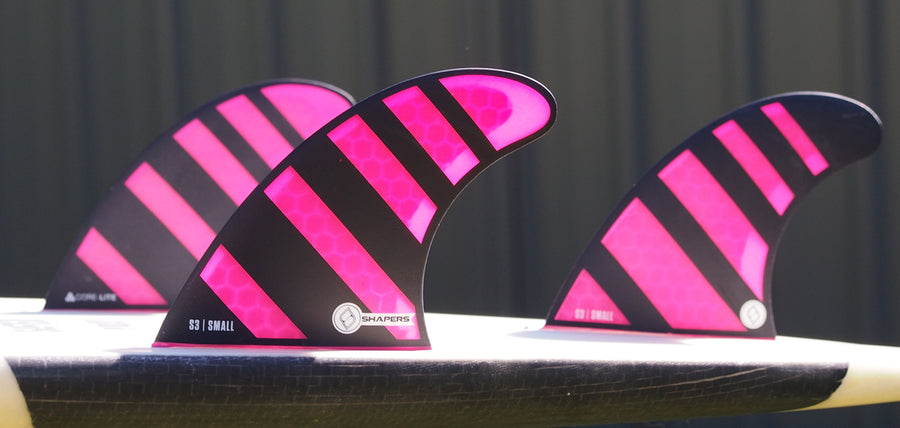 Shapers Fins - S3 (Future) - Pink - Small
