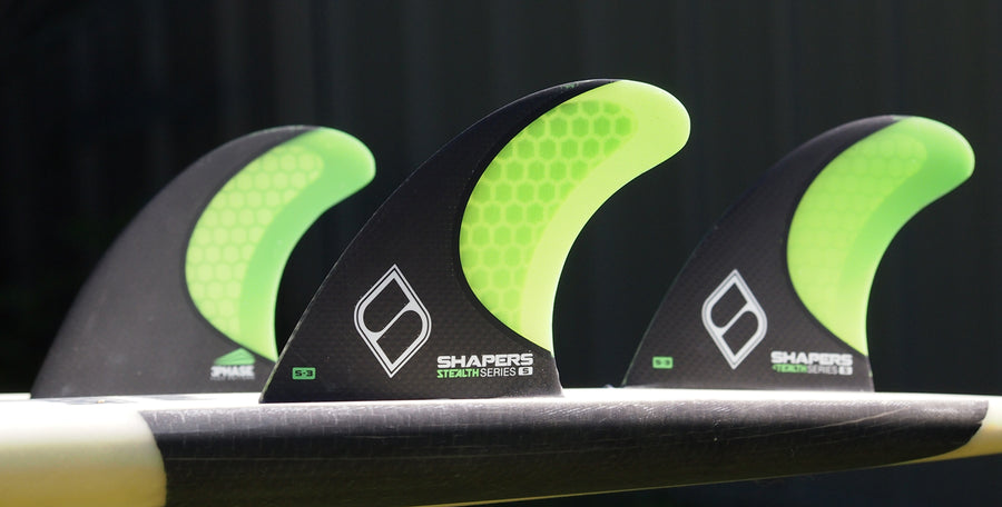 Shapers Fins - Stealth S3 (Future) - Fluro Green - Small
