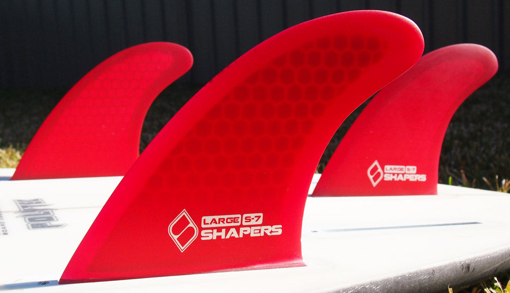 Shapers Fins - S7 (Future) - Red - Large