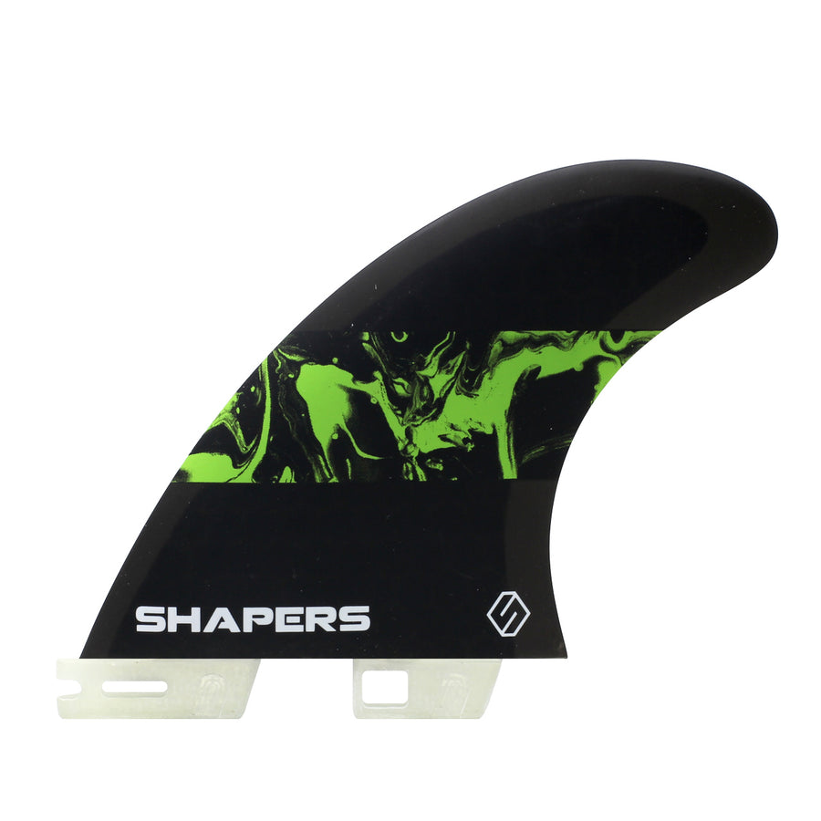 Shapers Fins - Small Core-Lite S2 - Green (FCS 2 Compatible)