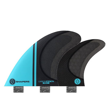 Shapers Fins - Stealth Quad (FCS) - Aqua Blue - Small