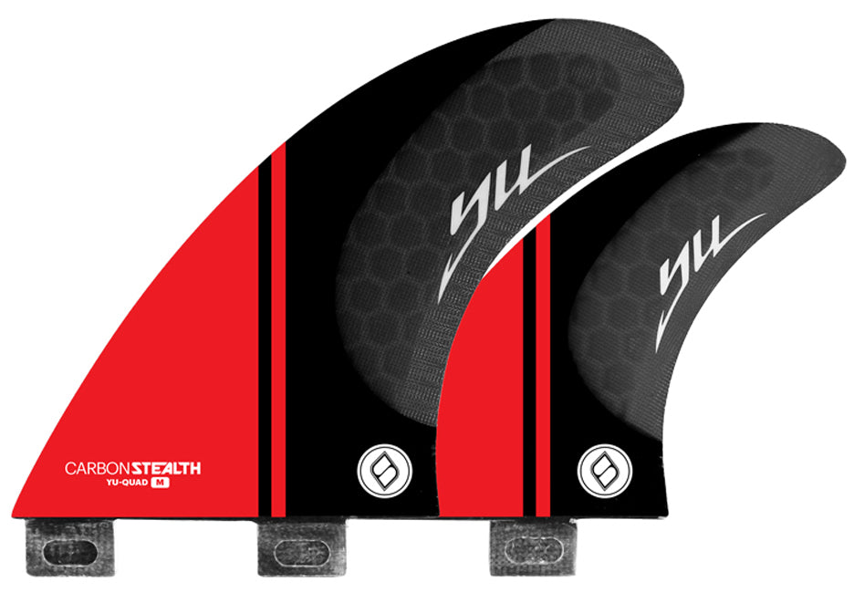 Shapers Fins - YU-Yoshinori Ueda (FCS) - Quad Red - Medium